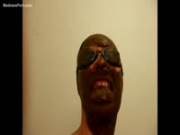 Masked woman shows everyone how much she loves eating crap